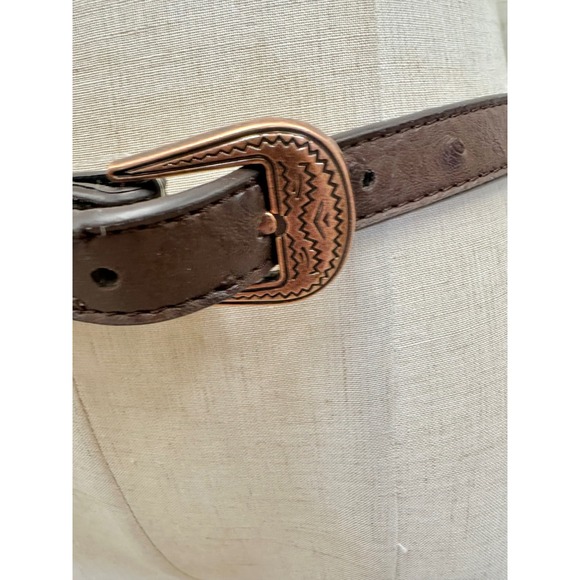 Silver Strike Brown Leather Fringe Belt‎ Western Studded Boot Bracelet NWT main image 11